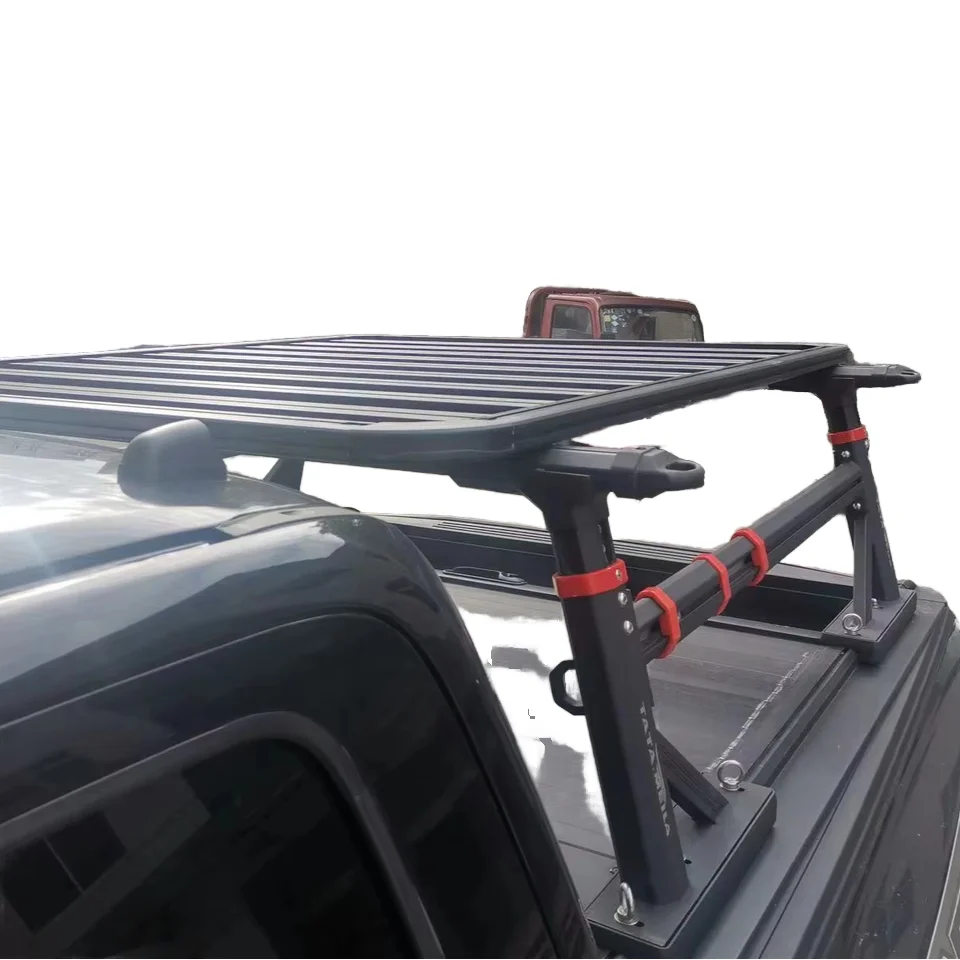 

4x4 Aluminum Alloy Universal Pickup Truck Bed Rack New Master Bracket Crossbar Flat Tray For Pickup Trucks