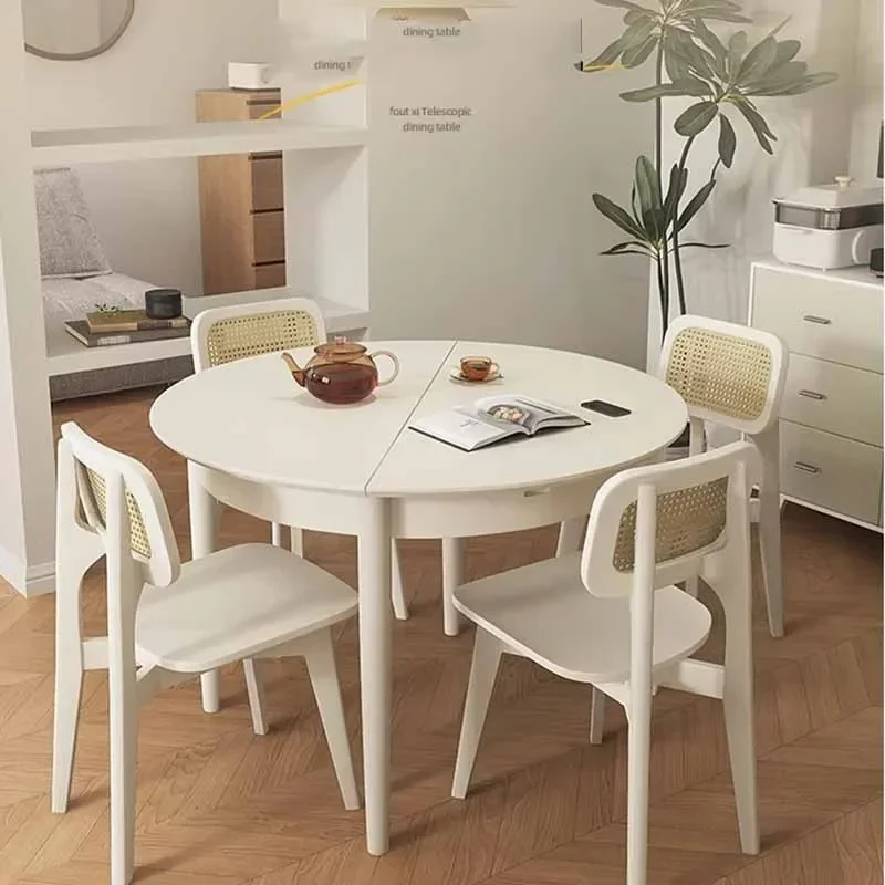 

Водонепроницаемый маслостойкий обеденный стол, роскошные белые деревянные столы для ресторана, выдвижная современная скандинавская мебель Mesas De Comedor