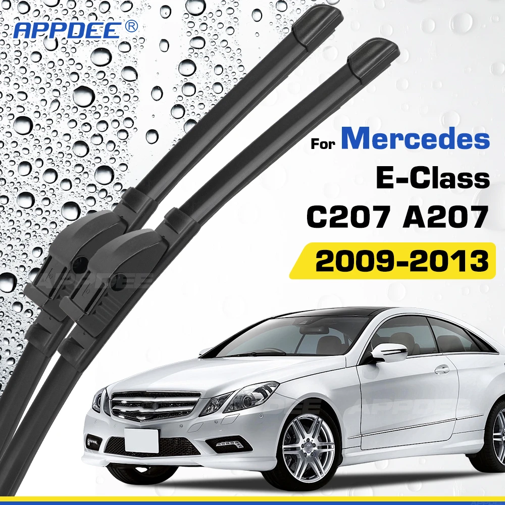 

Для Mercedes Benz E Class C207 A207 2009-2013 силиконовые и резиновые щетки стеклоочистителя, щетки для лобового стекла, оконные щетки