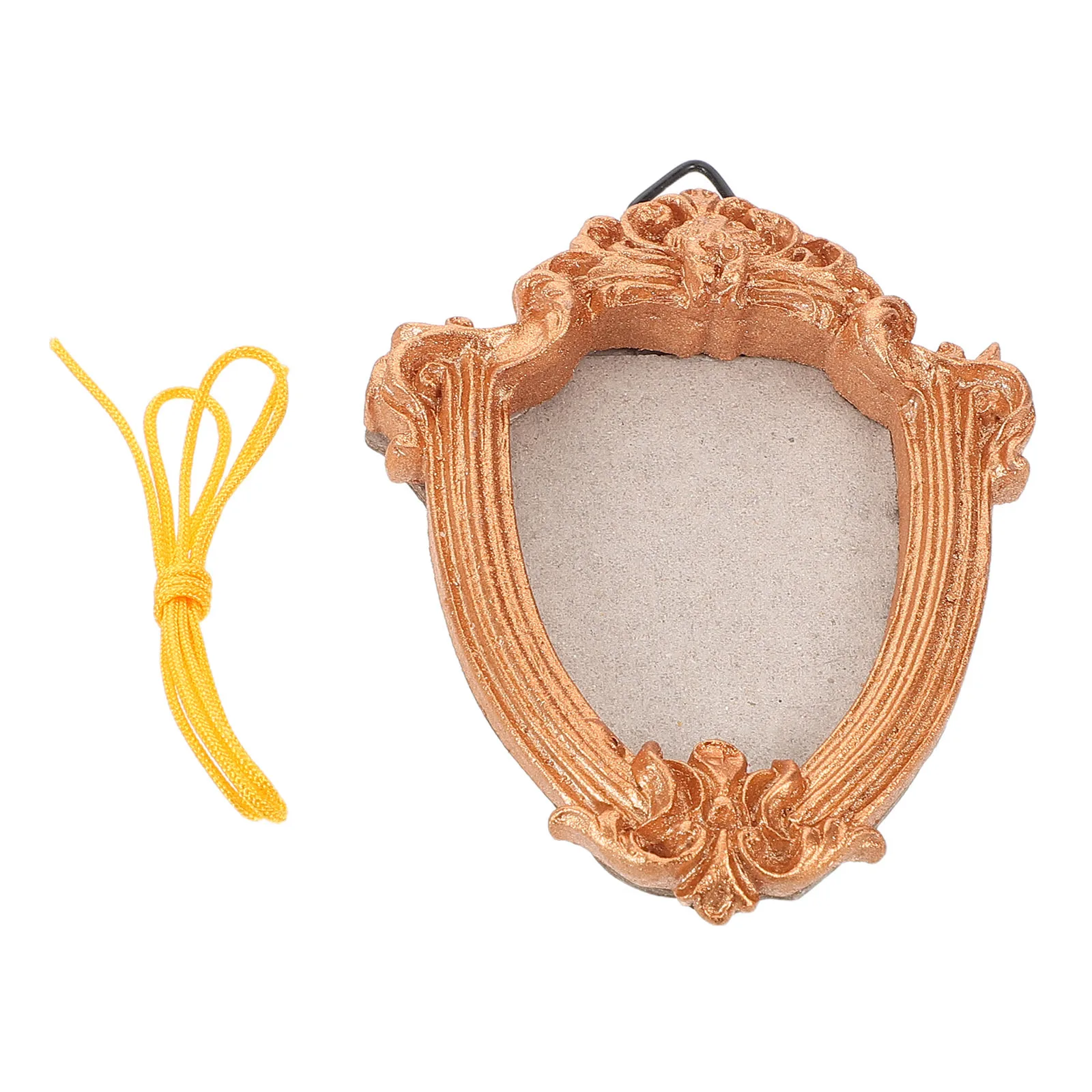 

Mini Vintage Oval Picture Frame Hanging Ornament Rope Christmas Tree Decor Holiday Photo Frame Style Wall Hanging