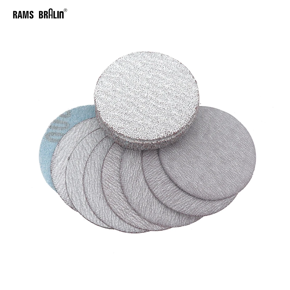 

50 pcs 3"/75mm Dry Abrasive Sanding Disc P60 -P1000 Air Sander Tools for Wood Grinding Polishing