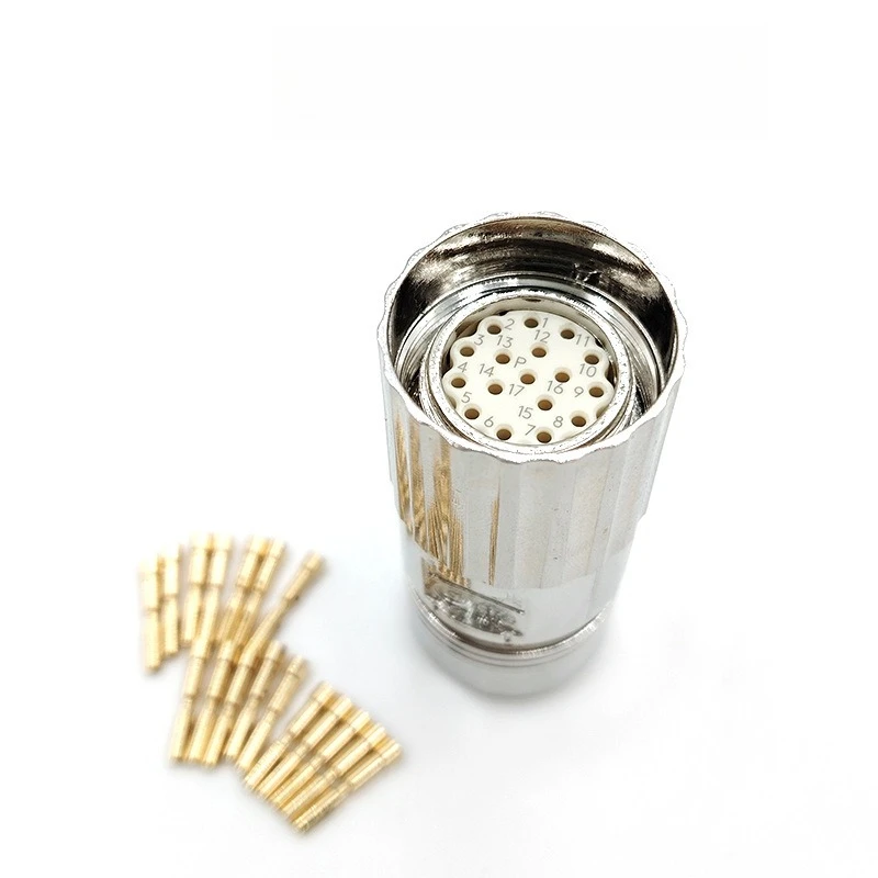 M23 12/17-poliger Luftfahrt-Stecker – wasserdichter Encoderstecker für Servomotoren (ASTA S120)