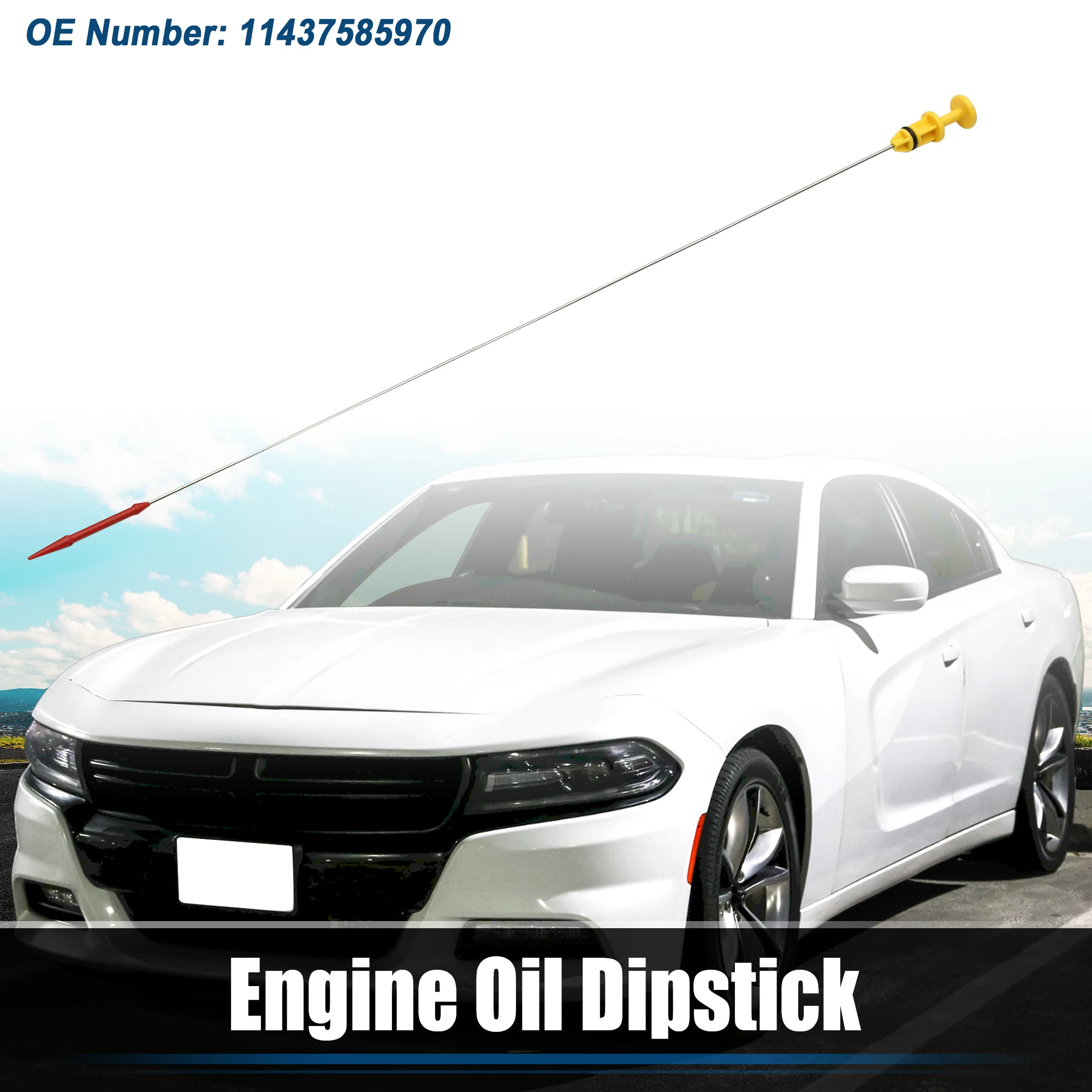 UXCELL 1 Pcs Engine Oil Fluid Level Dipstick for Mini Cooper Base No.11437585970