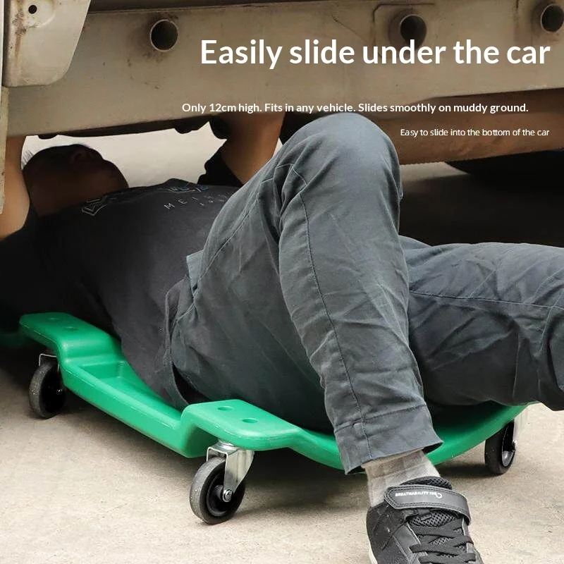 

Heavy Duty Steel Rolling Car Creeper Padded Low Profile Mechanic Creeper Board Adjustable Headrest Foldable Garage Shop Taller