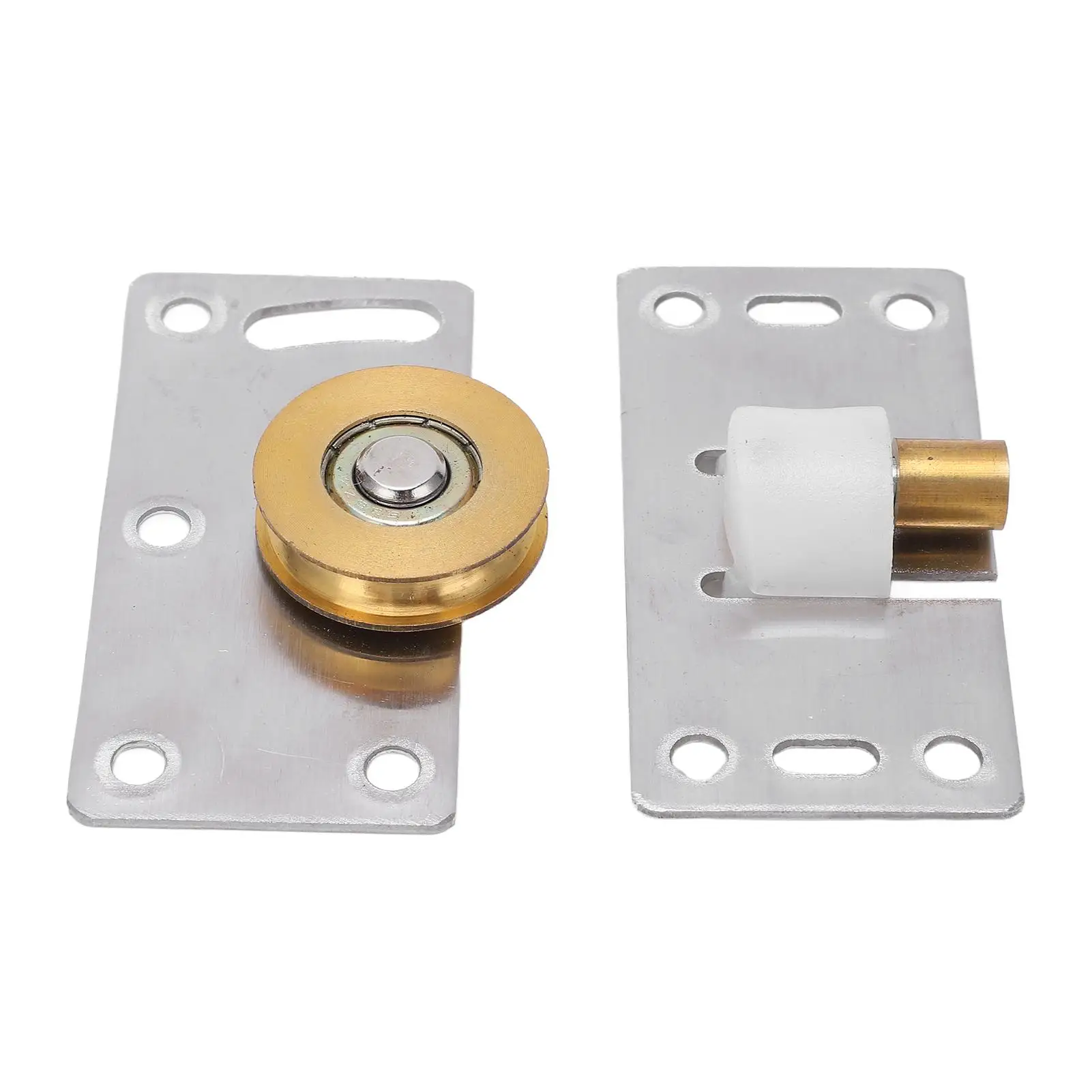 بكرة باب منزلق نحاسية من الفولاذ المقاوم للصدأ 30 مم OD لنظام خزانة الملابس المنزلية #2