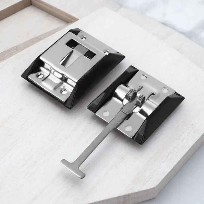 

304 Stainless Steel T-Style Entry Catch Holder For Trailer Heavy Duty Metal Door Latch Hook Rustproof Coating
