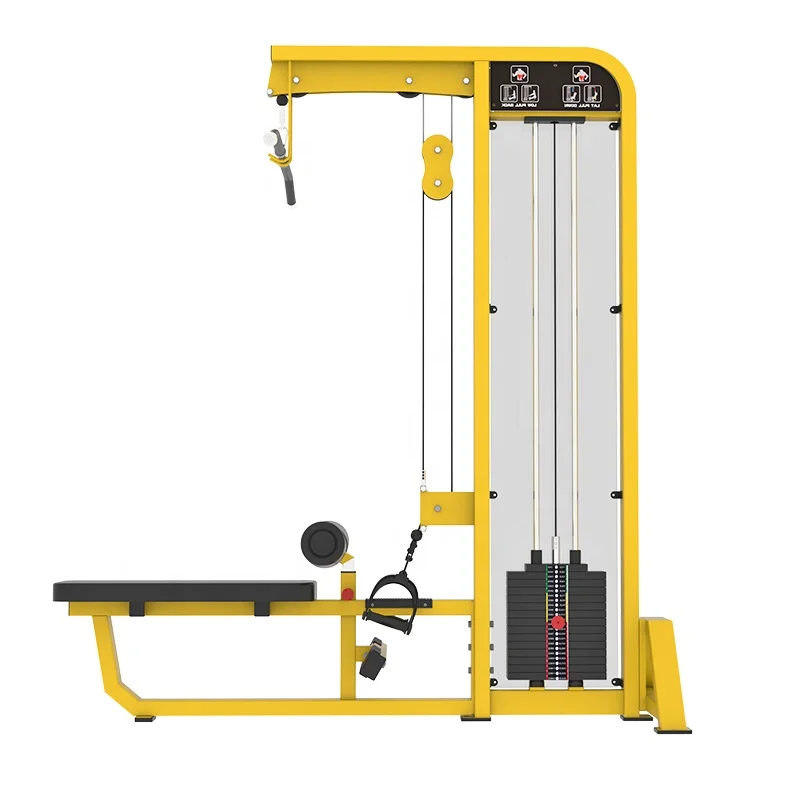 

Commercial Lat Pulldown & Low Row Machine 2-in-1 Strength Training Equipment for Gym