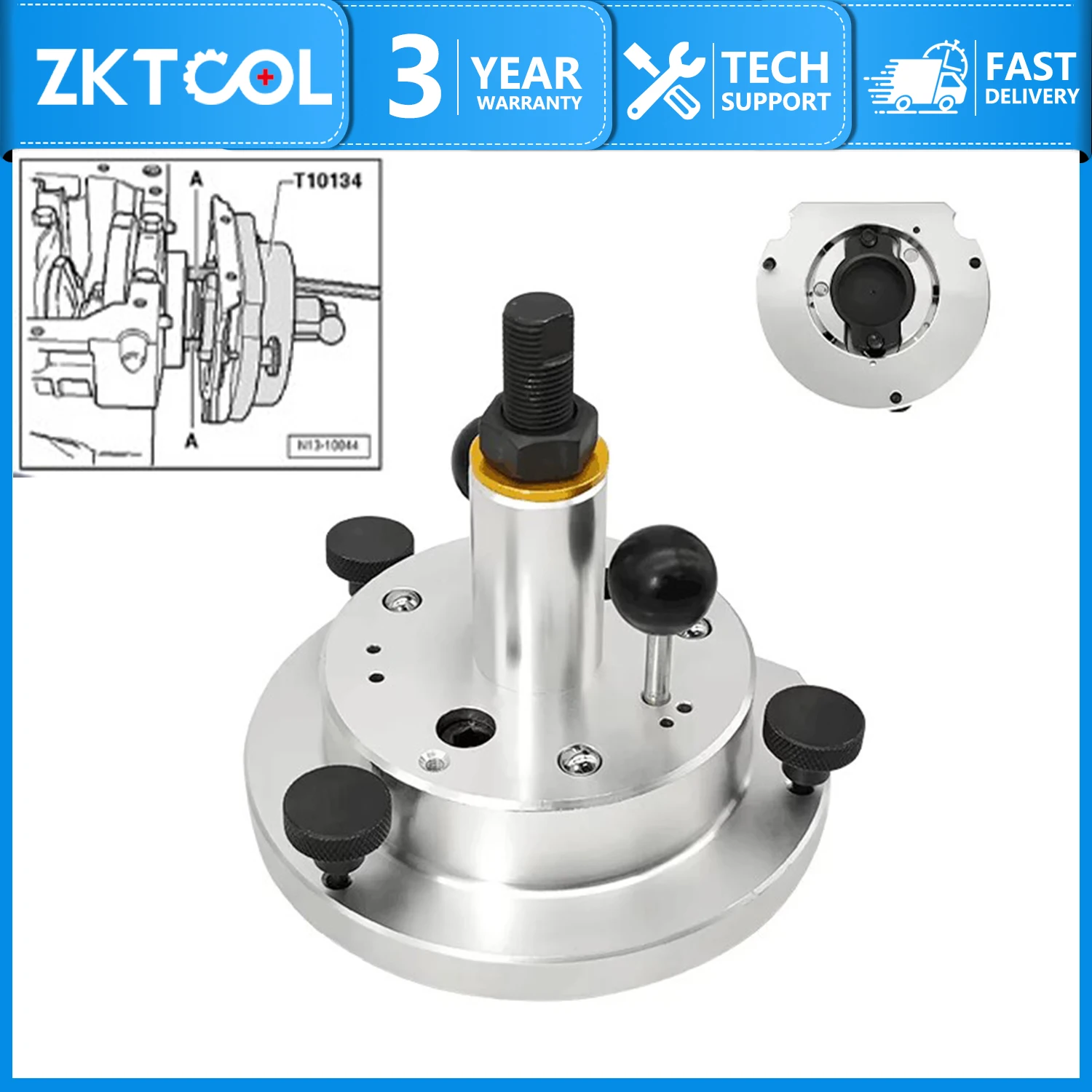 T10134 T10017 crankshaft rear oil seal flange remover installation tool for Volkswagen Audi 1.4 1.6 gear ring installer