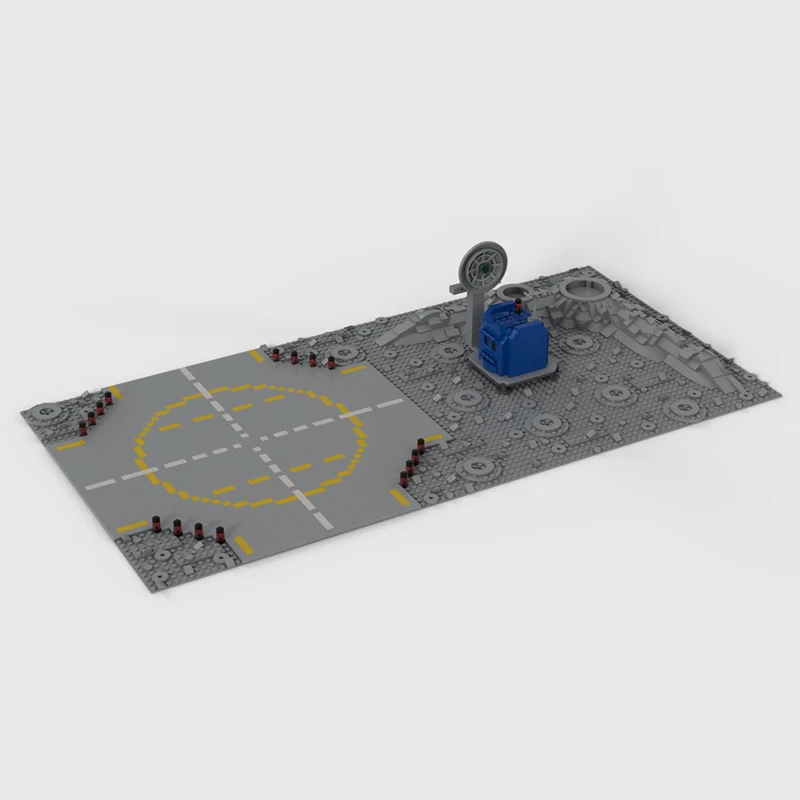 Spacecraft Landing Platform Model MOC Building Bricks War Equipment Modular Technology Gifts Holiday Assemble Children Toys Suit