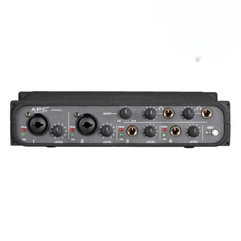 External USB audio interface of special sound card for recording, arrangement and mixing.