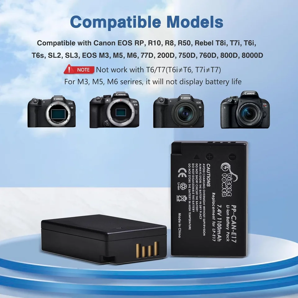 Pickle Power LP-E17 Battery for Canon EOS R50 V, R50, R100, R8, RP