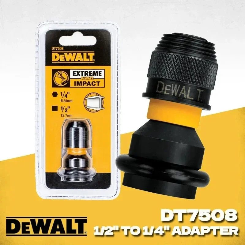 

DEWALT DT7508 Impact Wrench Adapter DT7508-QZ 1/4" Hex to 1/2" Square Tool Accessories Ratchet Spanner Set Drive Converter