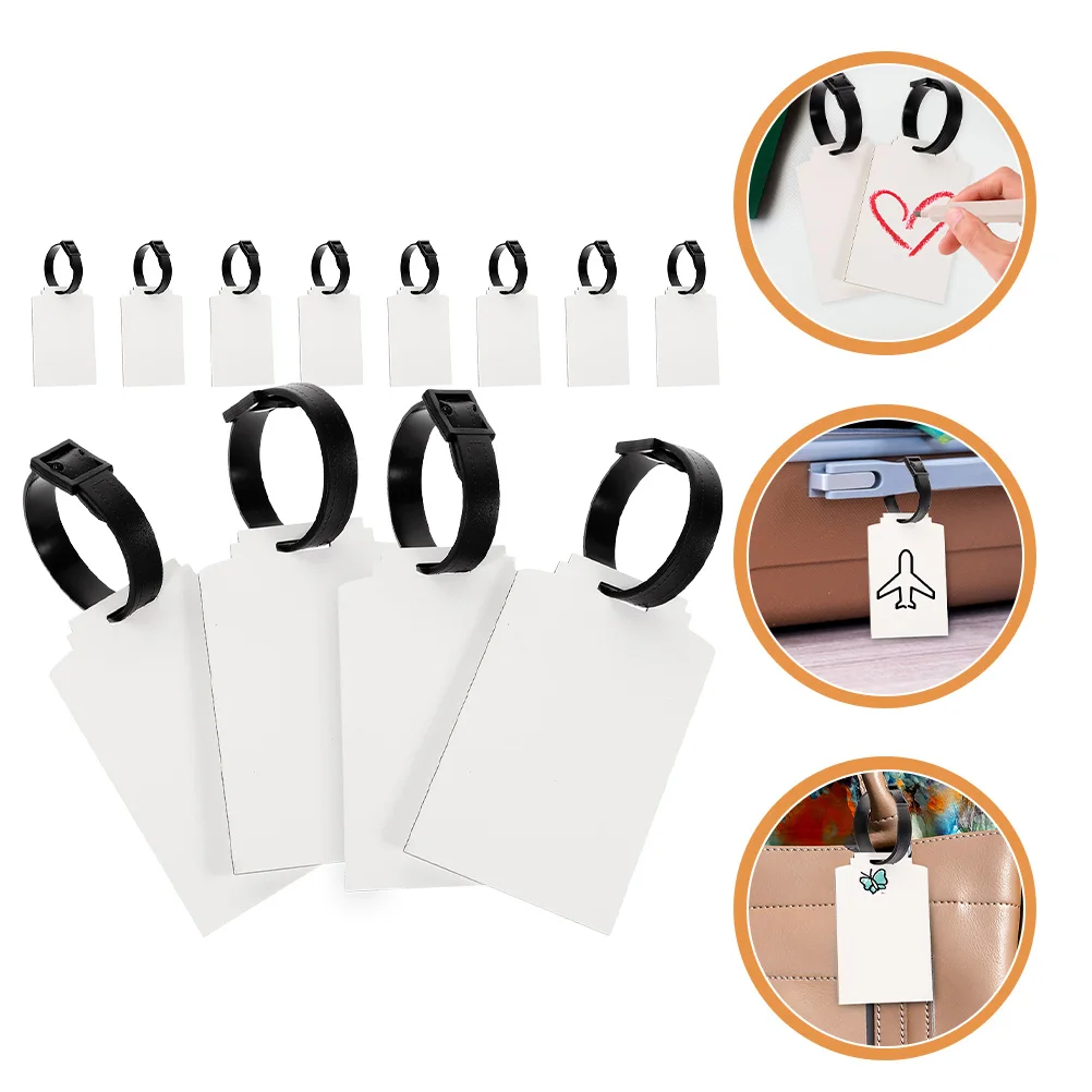 

30 Pcs Travel Tags Blank Board Luggage Sign Sublimation Suitcase Labels Identification DIY Name Cards