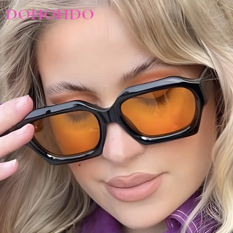 

Classic Square Thick Frame Personality Women Sunglasses Designer Brand Retro Men Sun Glasses Travel Fishing Shade Eyewear UV400
