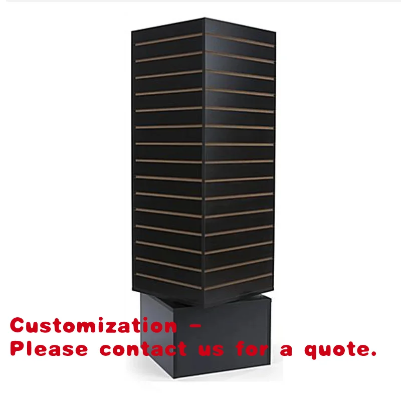 

Индивидуальный вращающийся стенд-витрина из МДФ с алюминиевыми вставками для розничной торговли одеждой и магазинов