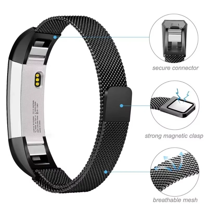 High Quality Stainless Steel Milanese Watch Strap for Fitbit Alta HR Metal Loop WristBand Sport Watch Bracelet Accessories