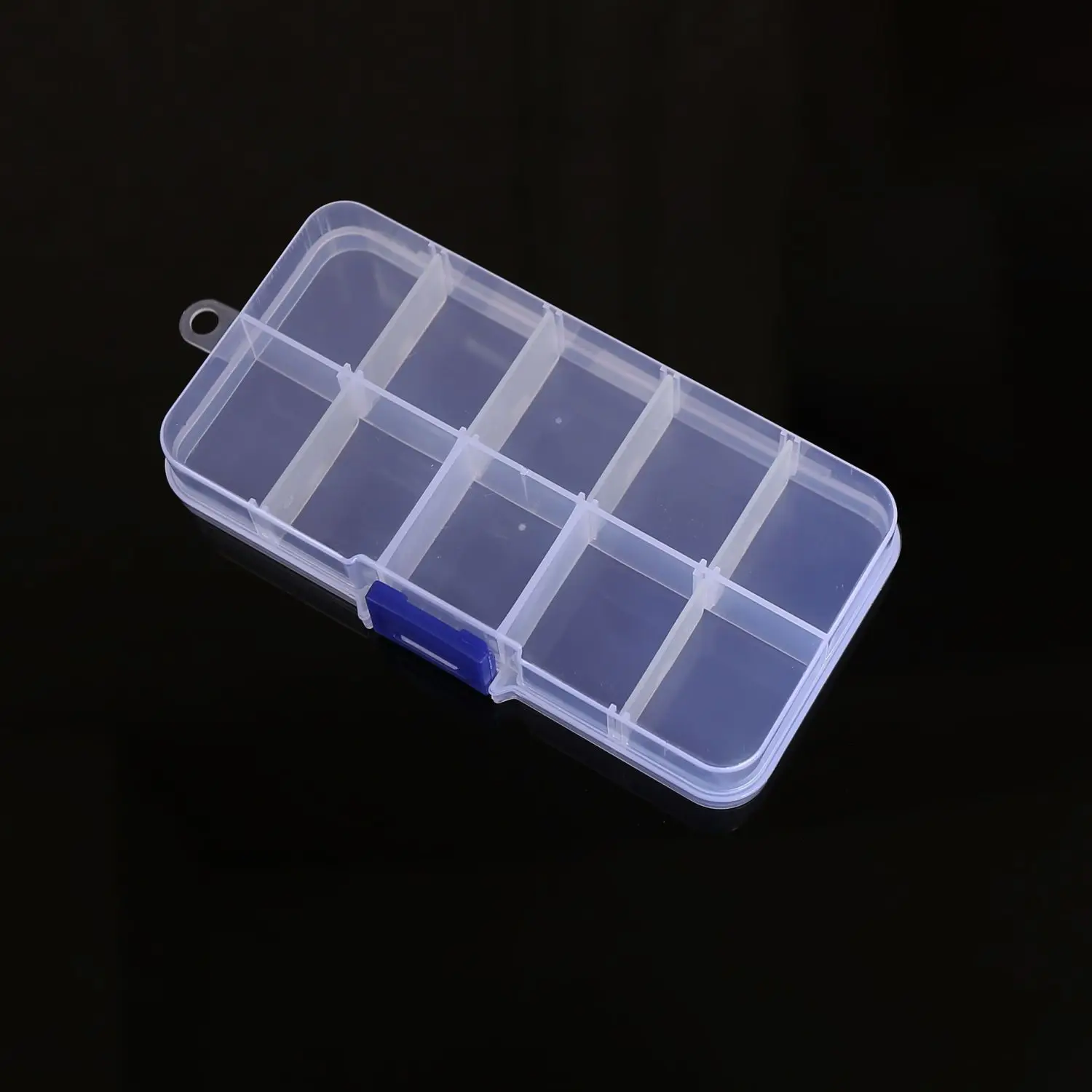 Greener 10 Grids Transparent Plastic Screw Storage Organizer Compartment Adjustable Container Box Jewelry Button Rectangle Case