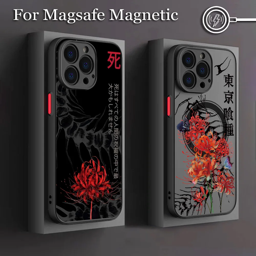 Neue Coole T-Tokyo Ghoul Anime Handyhülle für iPhone 17 16 15 14 13 12 11 Pro Max Mini XR XS X 7 8 Plus Matte Magnetische Rückseite