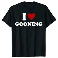 Funny I Love Gooning Design Graphic T Shirts Women Humor Streetwear Tee Shirt Short Sleeve Unisex Clothing  Round Neck T Shirt