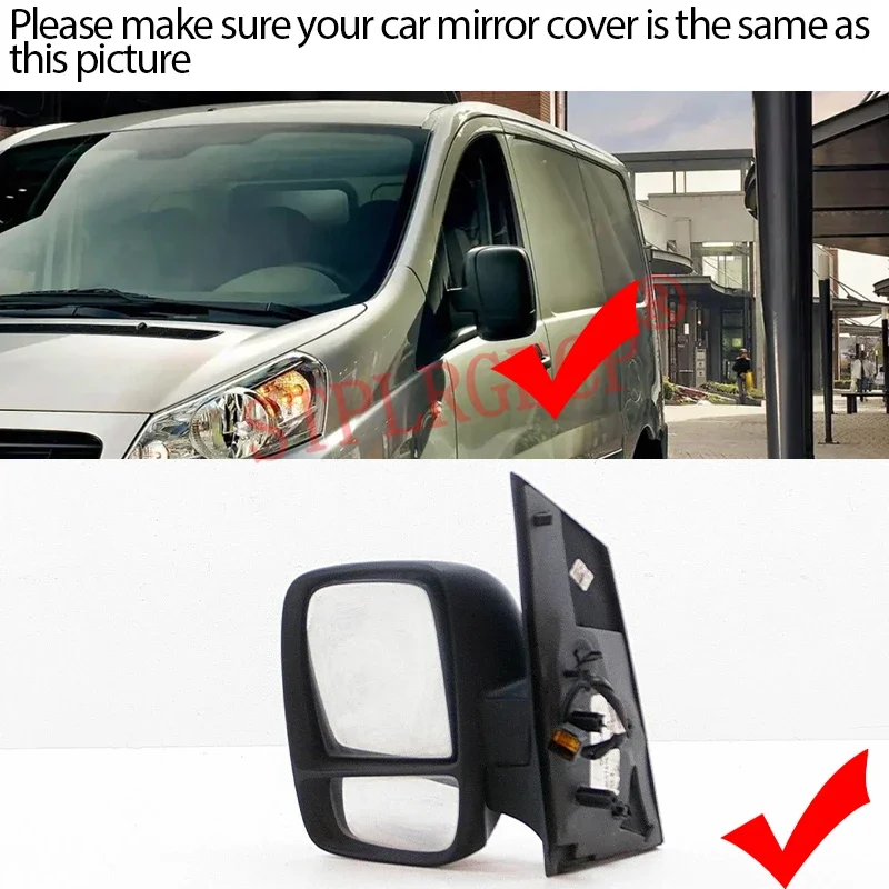 Left Right Side Sliver Heated Wing Mirror Glass LH RH Rear View Mirror Plate Accessories for Fiat Scudo Peugeot Expert 2007-2016