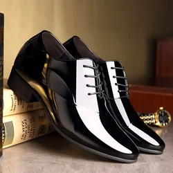 New Est Italian Oxford Shoes for Men Luxury Patent Leather Wedding Shoes Pointed Toe Dress Shoes Classic Derbies Plus Size 38-48