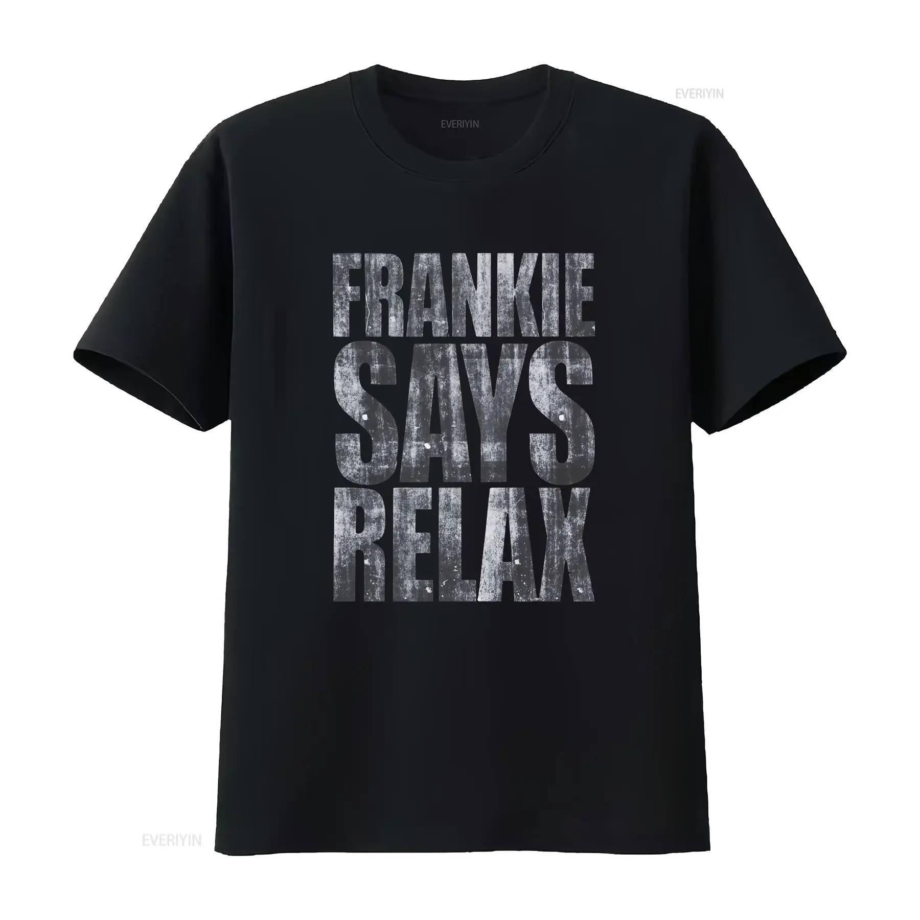 Frankie says relax T Shirt Ross Geller Rachel Green Friends and vintage Washed homme Breathable Slightly Top For Everyday Wear