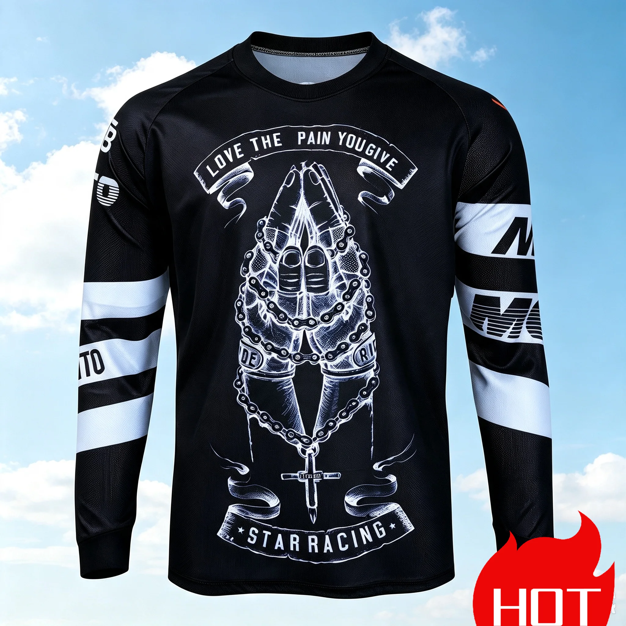 Fashion Men's Downhill Jersey Mtb Mountain Bike Mtb Shirts Offroad Dh Motorcycle Motocross Sportwear Bicycle Racing Cycling tops view 5