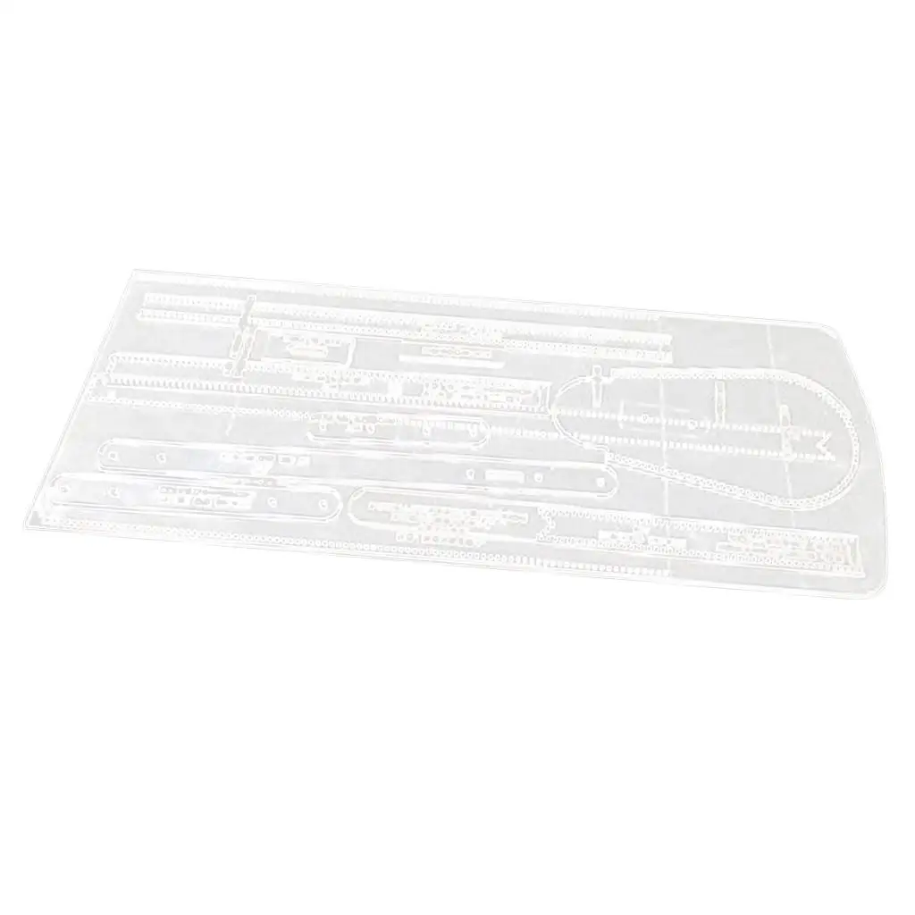 Transparent Acrylic Template Set for Leather Craft Pattern Cutting DIY Handbag Purse Wallet Stencils