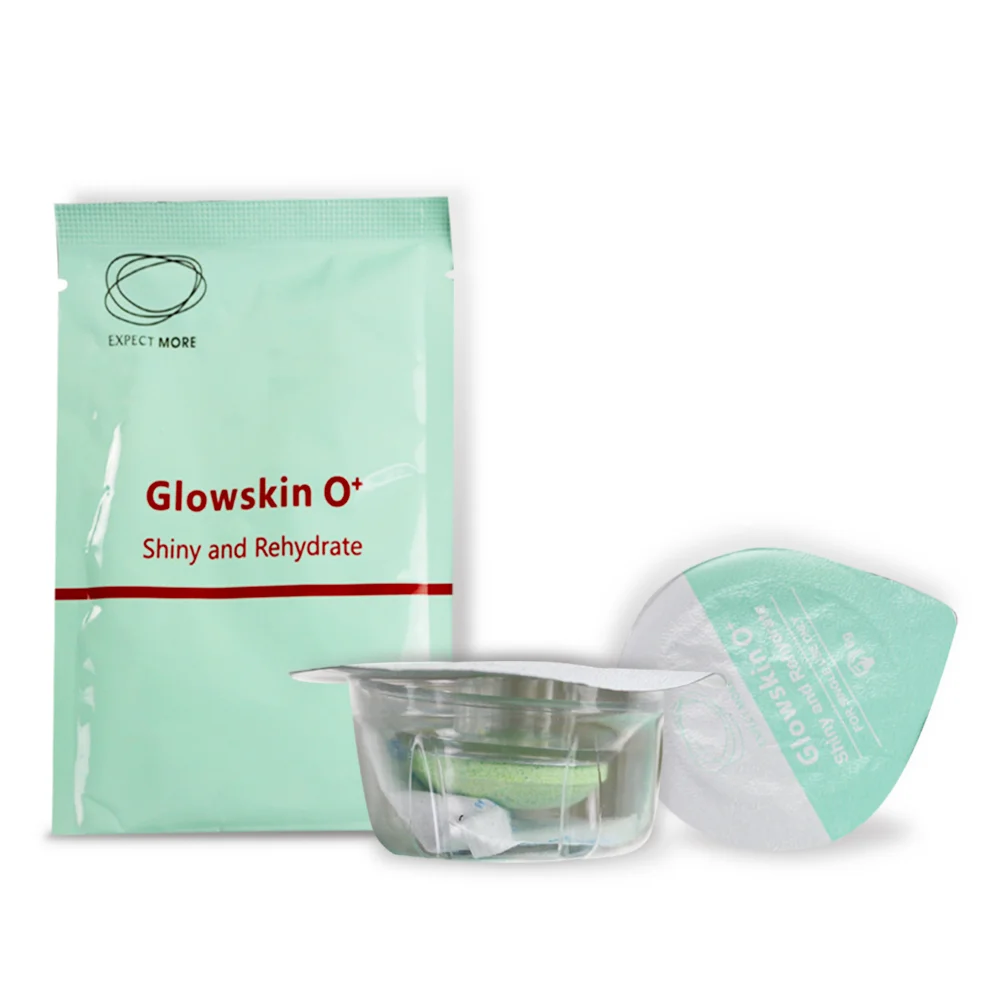 Glowskin-cápsulas de burbujas pequeñas de oxígeno O + CO2, Kit de rejuvenecimiento y brillo de la piel, máquina para el cuidado de la piel