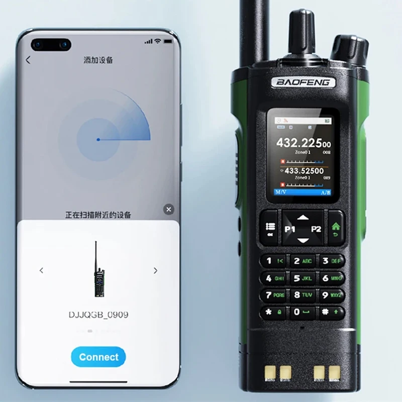 New BAOFENG UV-32 Walkie Talkie GPS 10W Bluetooth APP Programming Multi Band Wireless Copy Frequency Type-C UV32 Ham 2 Way Radio image 2