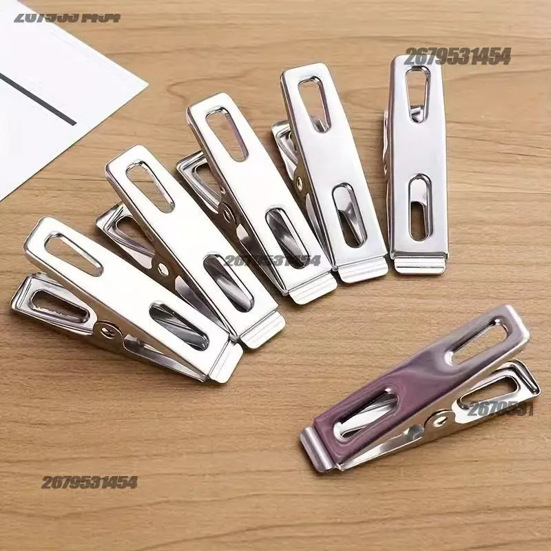 Clothespins Clothes 20/40 PCS Stainless Steel Washing Line Hang Pins Windproof Metal Clamps Windproof Clips for Sock Bathroom image 3