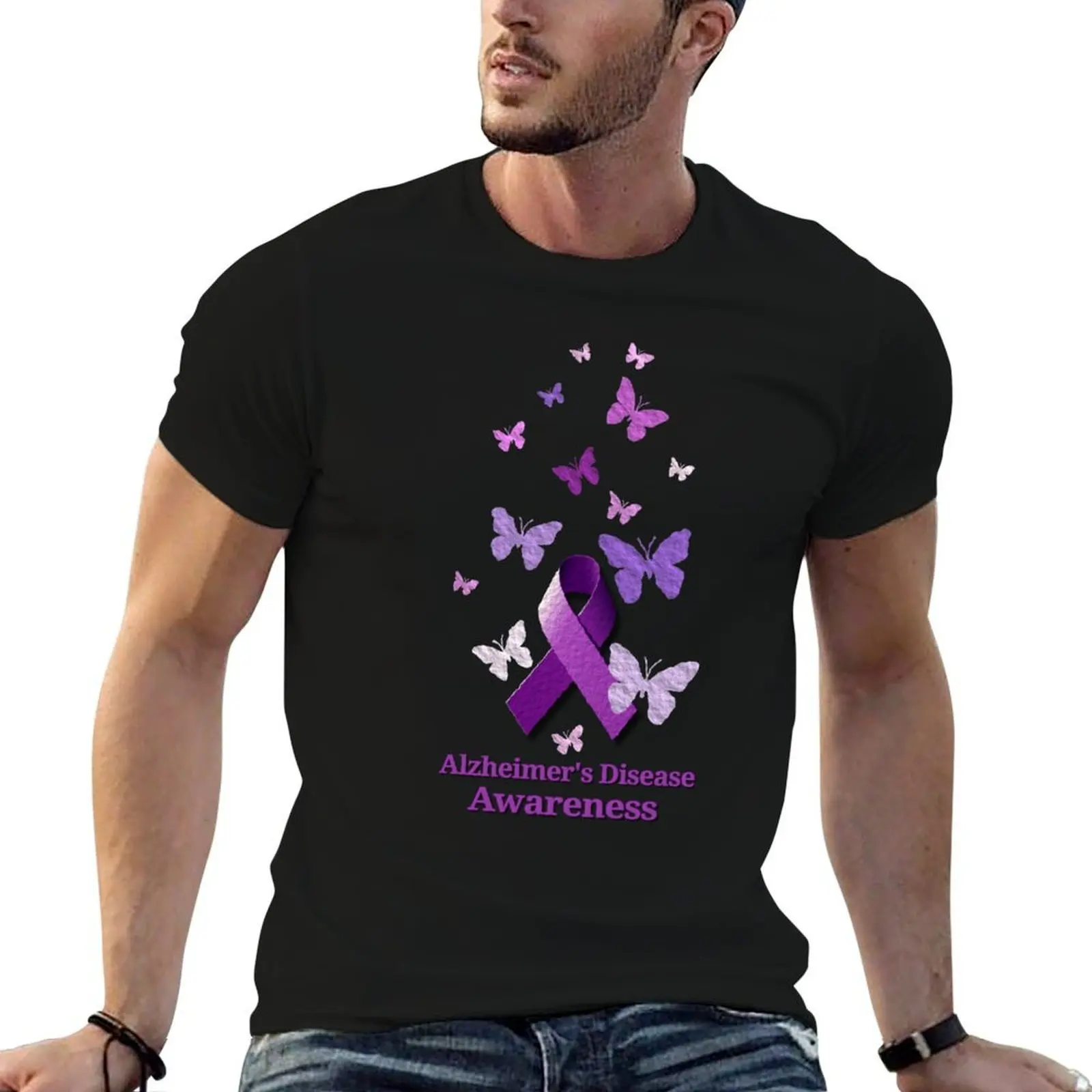 Purple Awareness Ribbon: Alzheimer's Disease T-Shirt Louboutins graphic t shirt vintage oversized t shirts for men