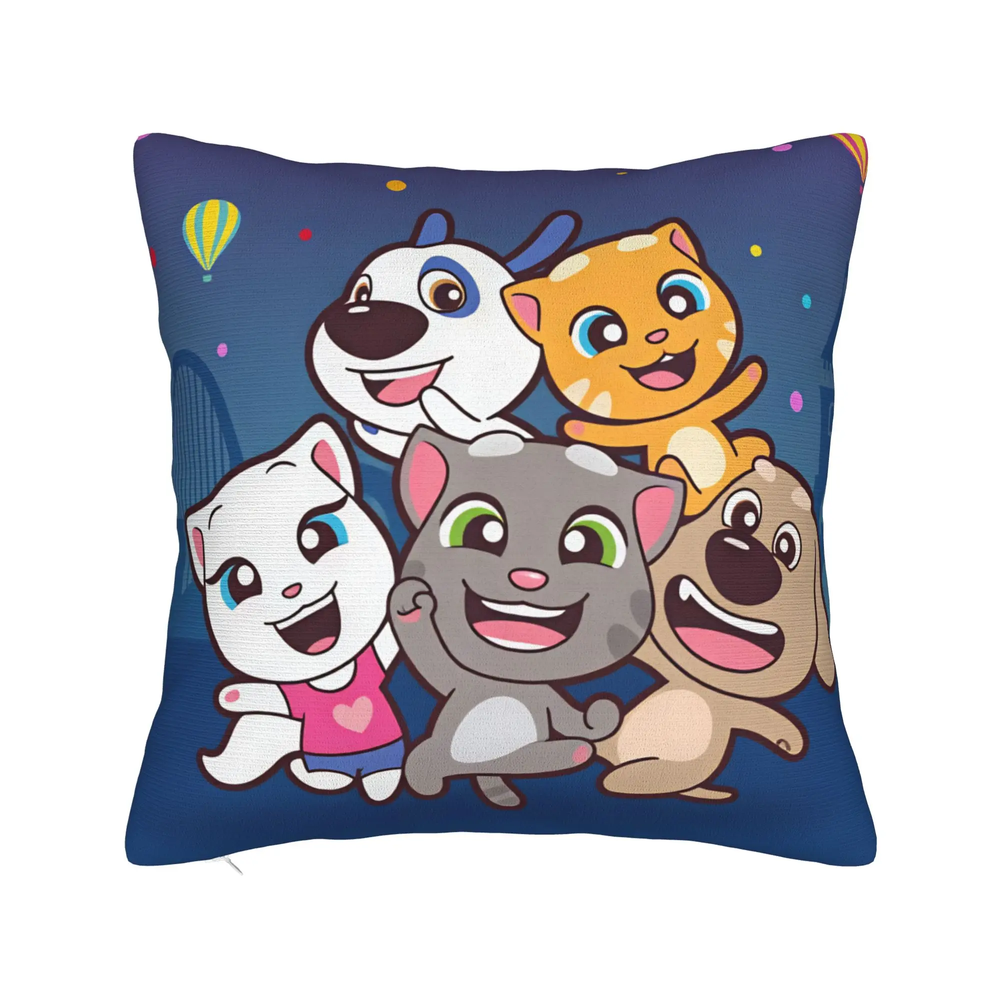 Pillow Case Game T-Talking T-Tom And F-Friends Soft  Pillow Cover For Sofa Home Decor Funny Pillowcases