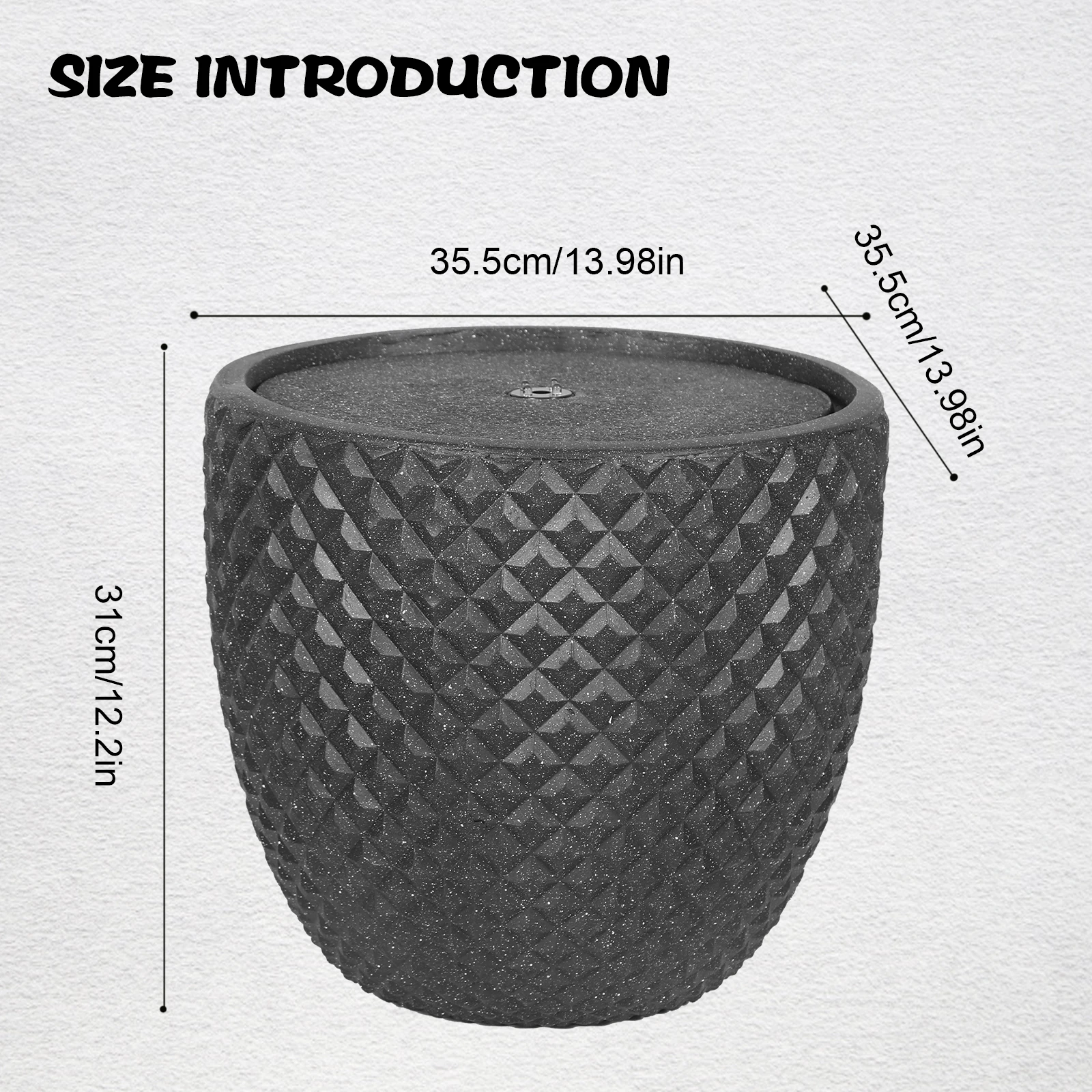 Fontaine d'eau solaire de 13 pouces de haut, cascade d'extérieur à LED, alimentée par l'énergie solaire avec lumières LED et pompe pour jardin, Patio, cour, terrasse