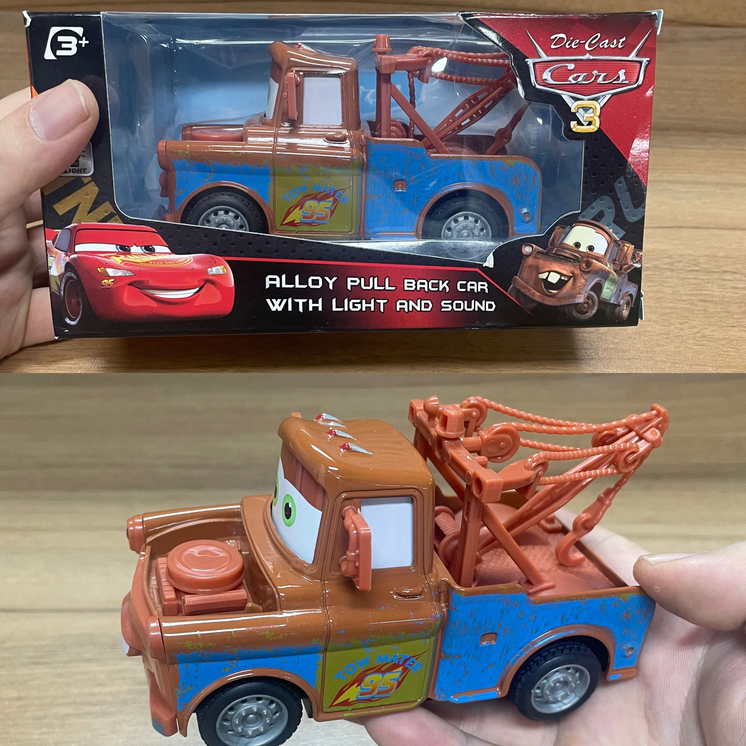 New Disney Toy Story 3 Cartoon Model Car McQueen Woody With lights Inertial Pull-back Free Wheel Car Toys Collection Kids Gift