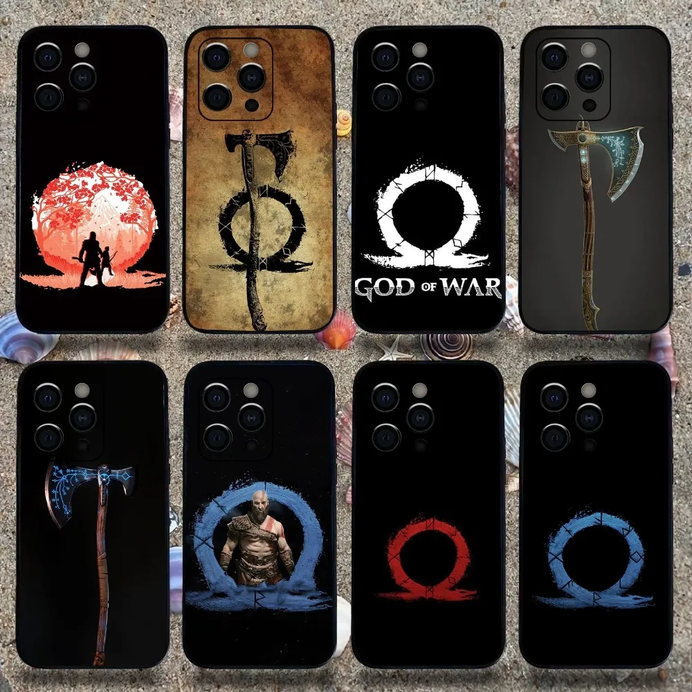 G-God of War Game Phone Case For Apple iPhone 15,14,13,12,11,Pro,X,XS,Max,XR,Plus,Mini Soft Black Cover