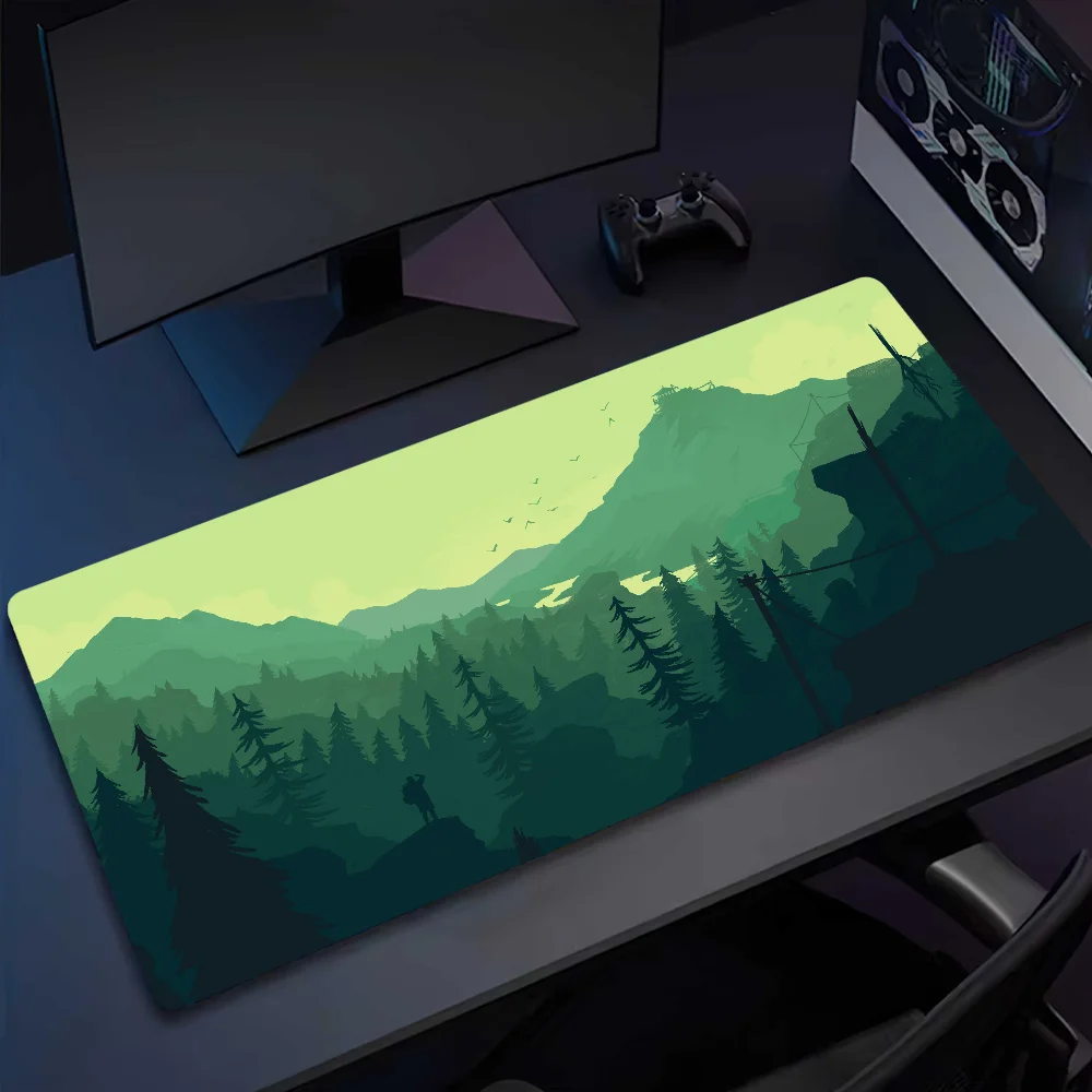 لوحة ماوس مطبوعة عالية الدقة من Firewatch Forest ، مطاط ، مانع للانزلاق ، وسادات مكتب طويلة ، لوحة مفاتيح للألعاب ، كمبيوتر ، مكتب ، طاولة ألعاب ، XXL