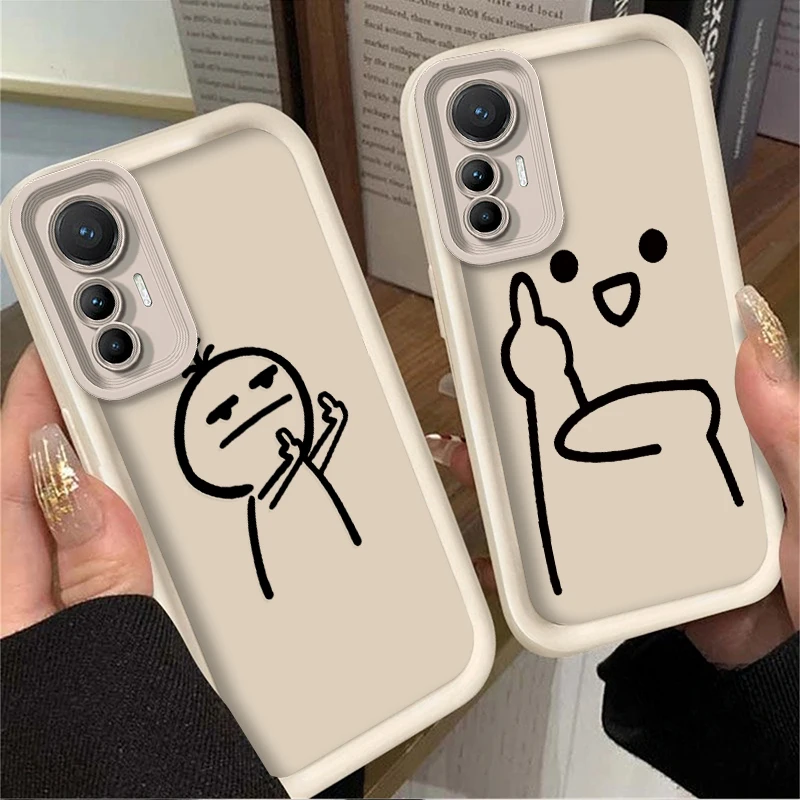 Cartoon Fun Stickman Soft Phone Case for Xiaomi Poco F7 F6 F5 F4 F3 M5s C65 C75 C71 X7 X6 X5 X4 GT X3 NFC M7 M6 Pro 4G 5G Cover