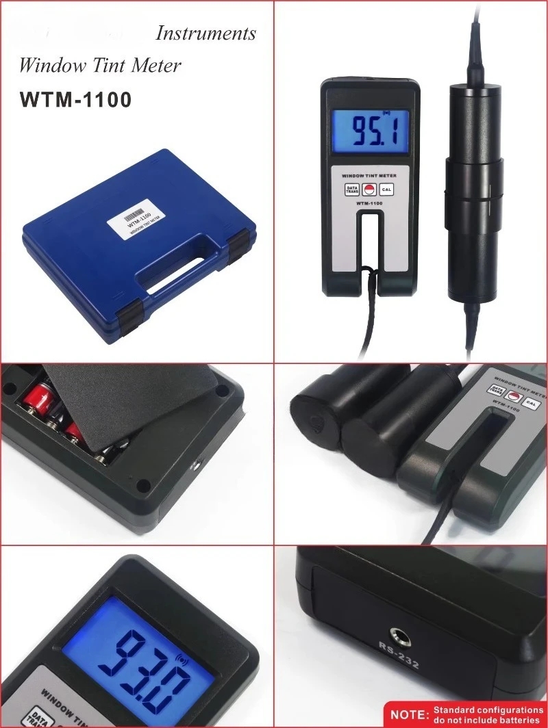 อุปกรณ์ทดสอบสติ๊กเกอร์ติดรถยนต์ เครื่องวัดความเข้มแสงกระจก VLT รุ่น WTM-1100