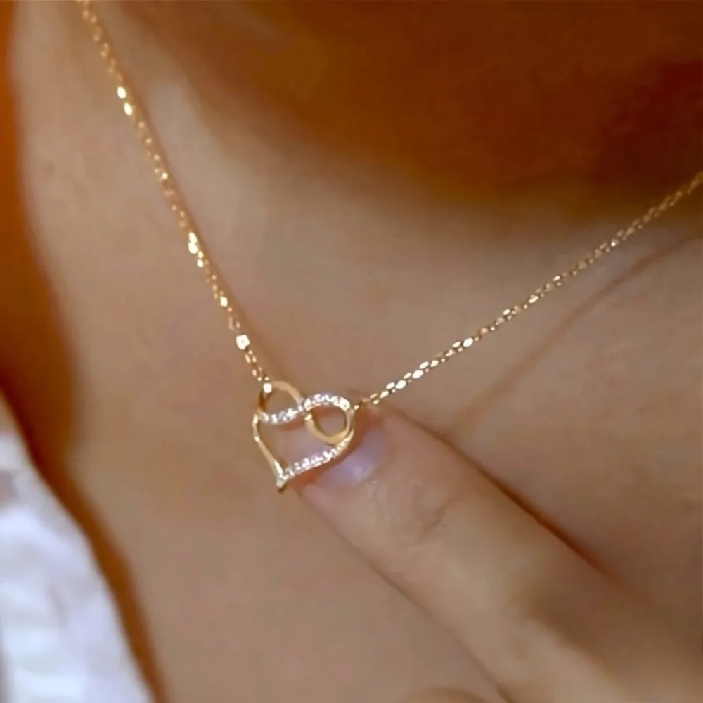 1pcs Fashion Pendant Necklace for Women DIY Design Heart Pendant Necklace Engagement Wedding Necklace Gift Jewelry