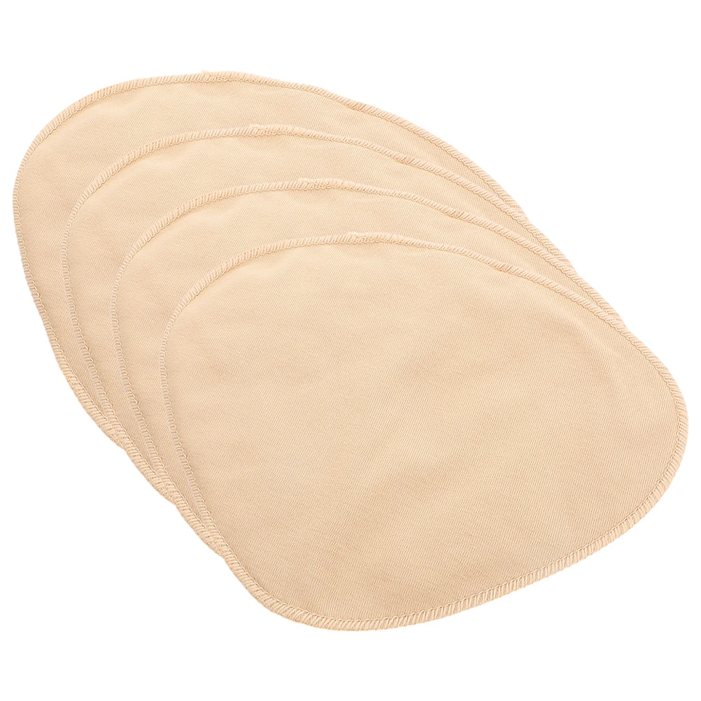 

4 Pcs Protector Silicone Forms Fake Protective Case Armpit Shields Women Khaki Mastectomy Cover Portable Bra Pocket Daily