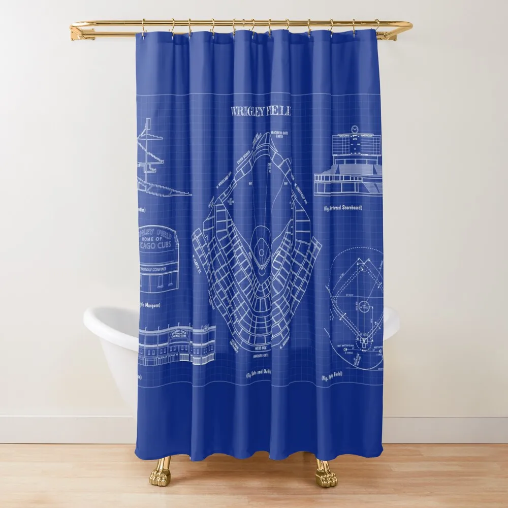 

Wrigley Field (Blueprint) Shower Curtain Bathroom And Shower Products Elegant Bathroom Bathtub Luxury Bathroom Curtain