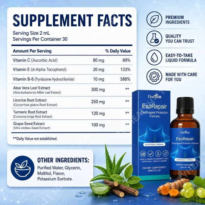 Herbal Liquid Supplement with Aloe Vera Licorice Turmeric Extract Plant Based Nutritional Formula Daily Wellness Support 60ml