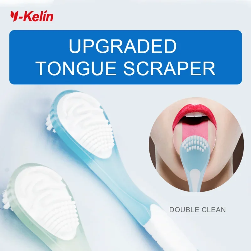 

2021 NEW Double Sided Tongue Cleaner Brush For Cleaning Oral Care Tool Silicone Scraper Toothbrush Fresh Breath
