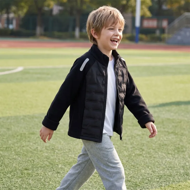 Jungen Mädchen Dicke Jacken Winter Kinder Gefütterte Fleece Warme Mäntel Kinder Kapuzen-Baumwoll-Oberbekleidung Kinderkleidung Kaschmirmantel – Detail 14