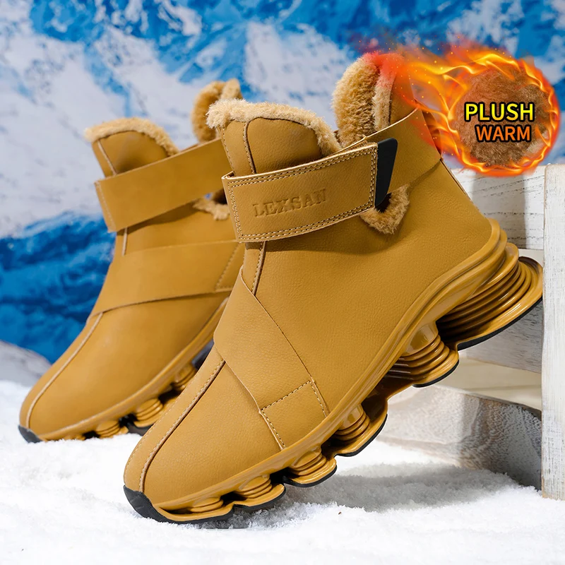 

men boots 2025 New Winter Slippers Warm Men Shoes Waterproof Non-Slip Plush Sneakers Male tenis shoes Boots Men Sneakers Winter