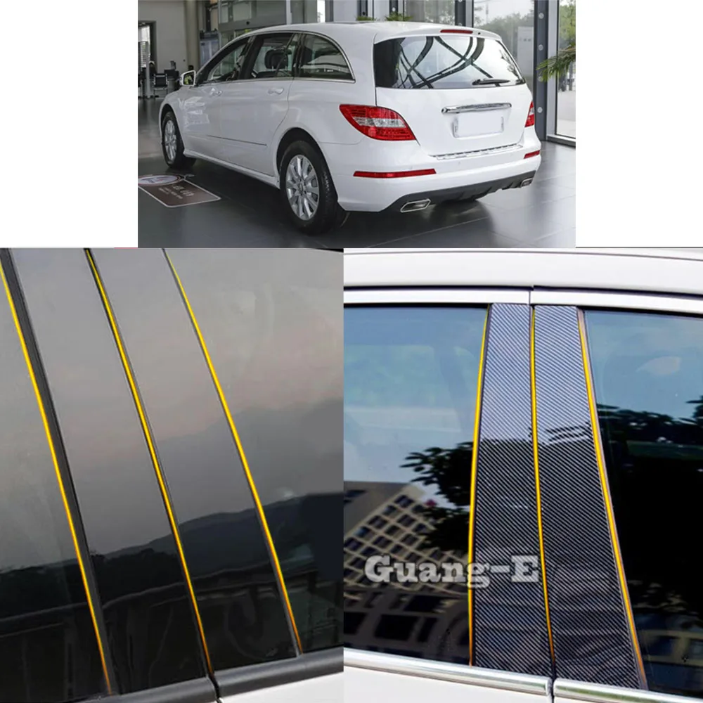 

Car PC Material Pillar Post Cover Door Trim Window Molding Decoration Sticker Plate For Mercedes-Benz R-Class W251 2006-2017