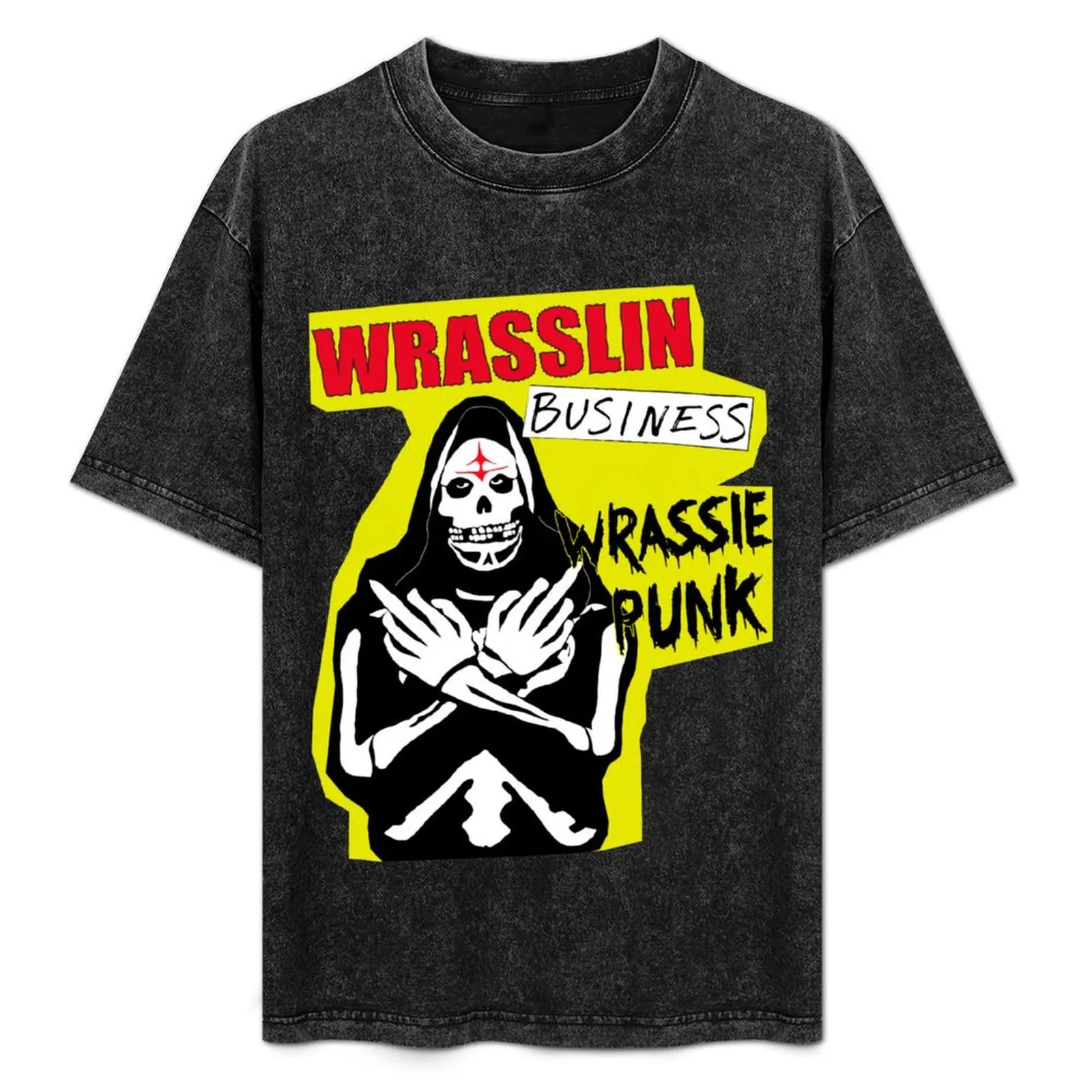 

the wrasslin business T-Shirt quick-drying vintage graphic tee aesthetic clothes fitted t shirts for men