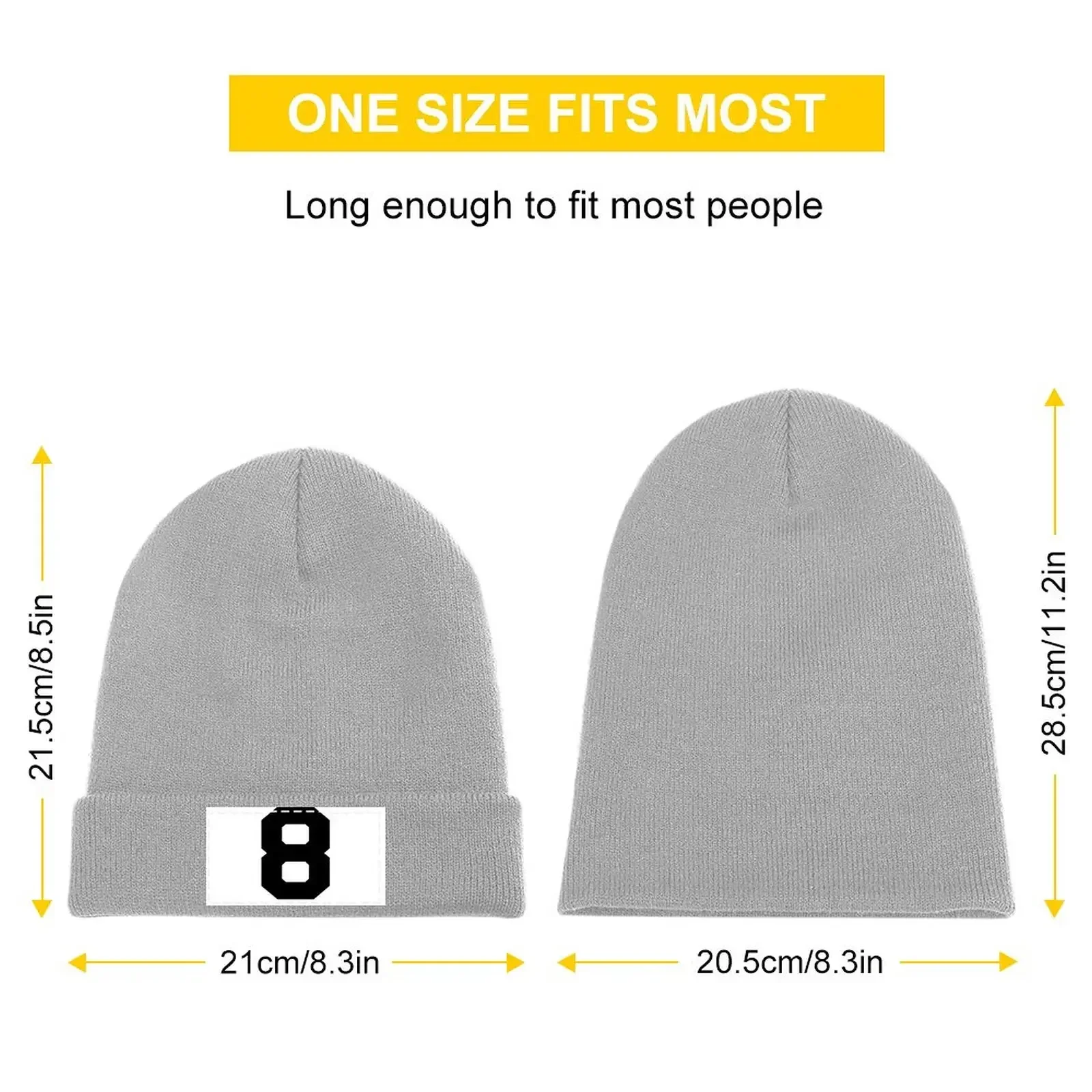 Number 8, Black eight, Sports number 8 Knitted Hat summer hats Christmas Hats Beach Outing Hood Men Hat Women's