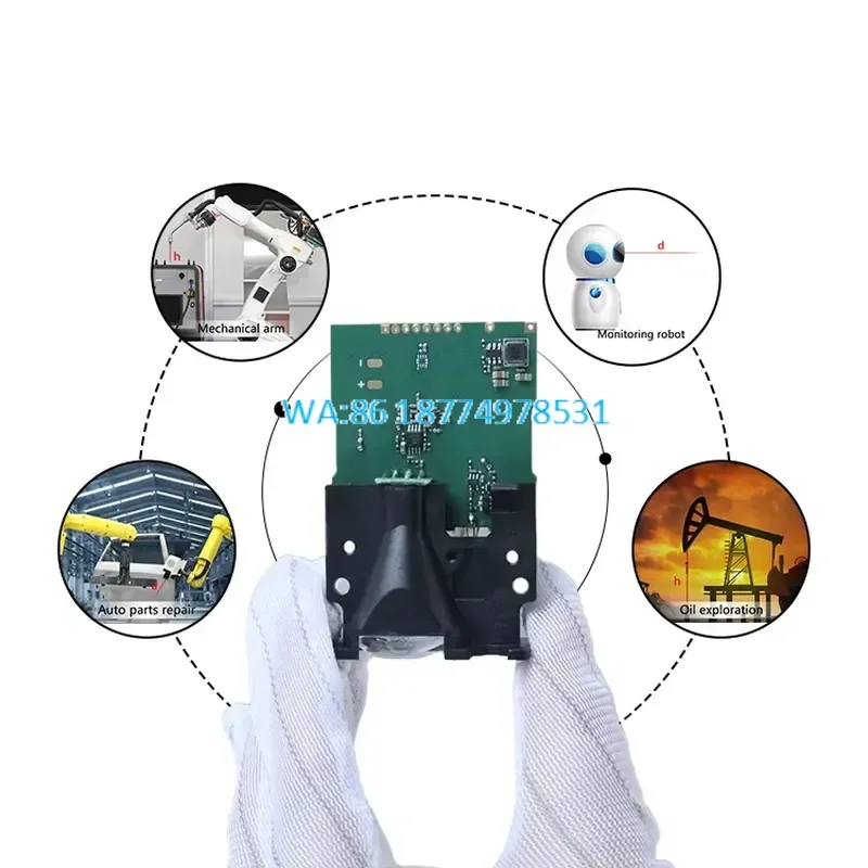 Wmwmnu Industrial Grade Ranging Sensor 100m Measurement Head UART Distance Sensor for Lifter